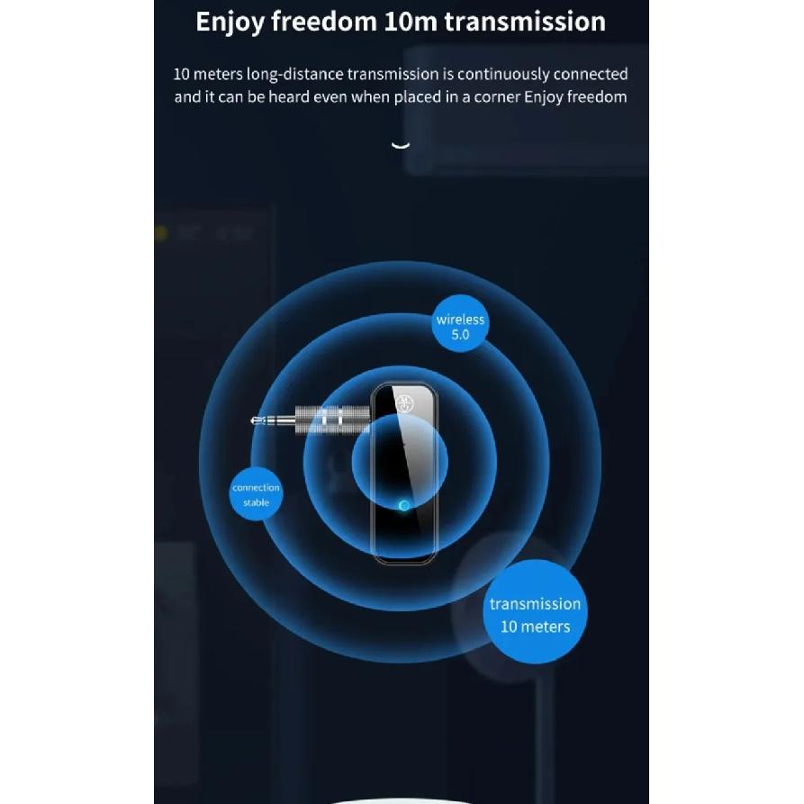 Car Bluetooth Audio Receiver Transmitter 2 in 1 AUX Jack Low Latency Wireless Audio Adapter For Car Stereo Speaker Headphone