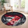 Ronaldo's Round Floor Rug Suitable for Bedrooms Hallway Kitchen Game Room Antislip Round Carpet Office home decor