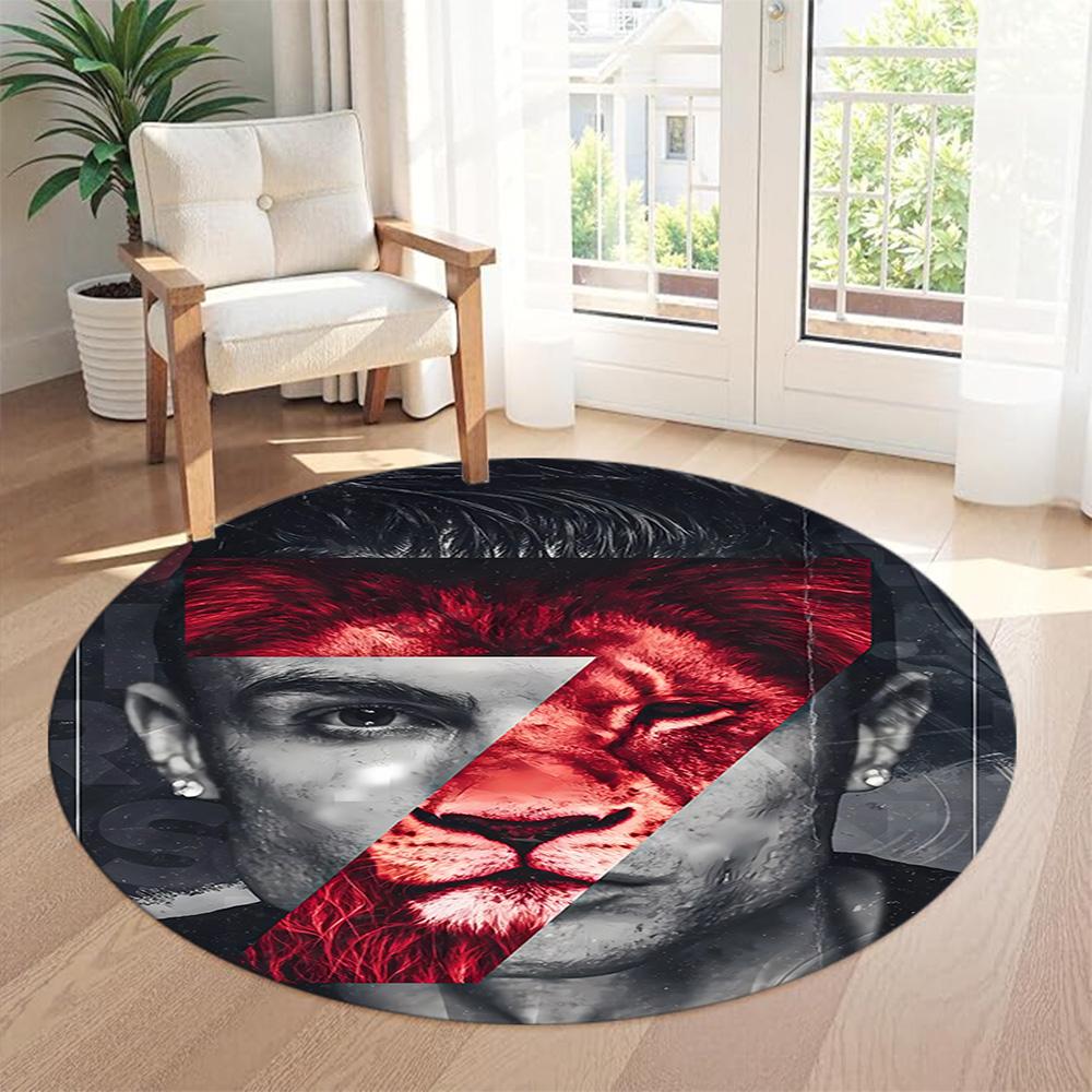 Ronaldo's Round Floor Rug Suitable for Bedrooms Hallway Kitchen Game Room Antislip Round Carpet Office home decor