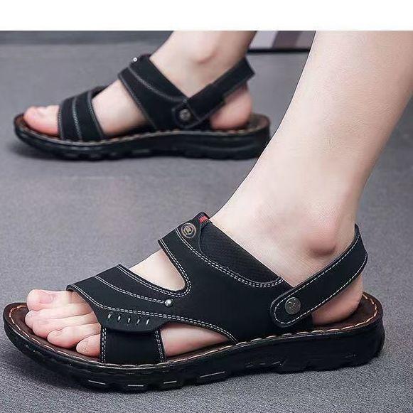 Sandalen für Herren, rutschfest, wasserdicht und langlebig, Sommersandalen mittleren Alters für Männer