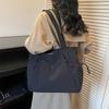 Casual Nylon Bag Female Large-capacity Student Class Hand-held Canvas Bag Simple and Versatile Commuter Shoulder Tote Bag
