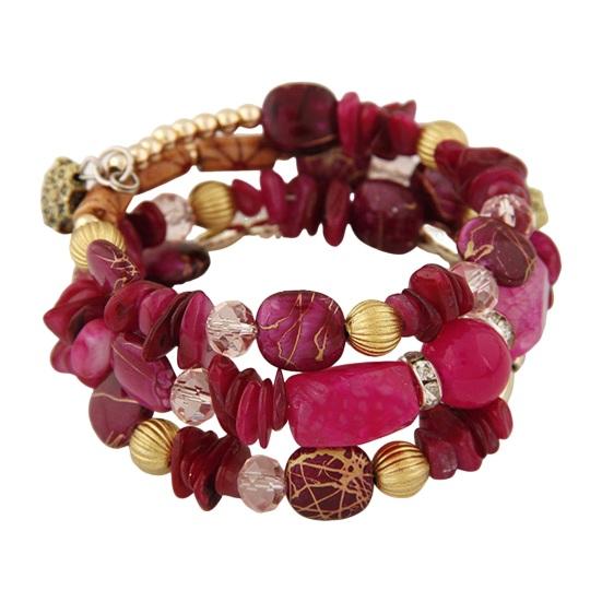 Unisex Bracelet Alloy Irregular Shape Stones Multi-layered Stacking Retro Ethnic Bohemian Faux Turquoise Faux Agate Elastic Cord Wrist Jewelry