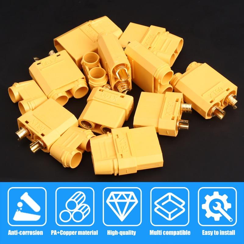 XT90 Male Female Terminal Plugs Waterproof Welding Connector Plug Wire Cable Adapters For RC Lipo Battery Drone Boat Airplane