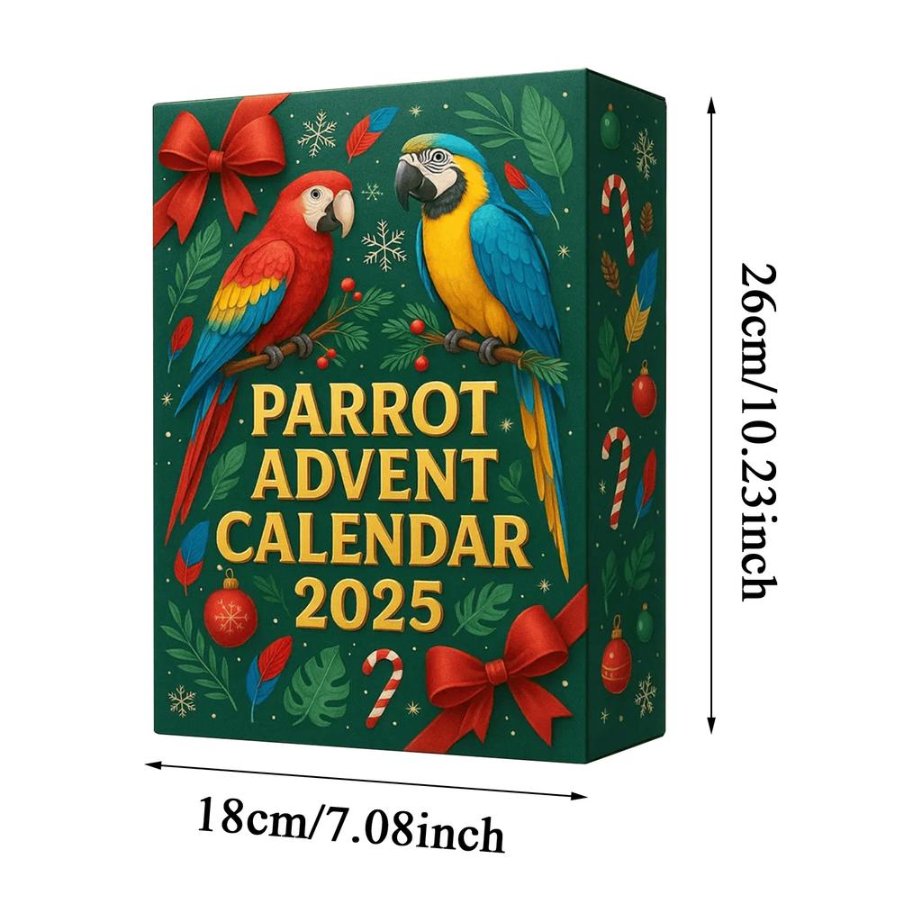 Parrot Advent Calendar High-Quality Acrylic Parrot Pendants Bird Christmas Calendar Flat Christmas Countdown Calendar For Family