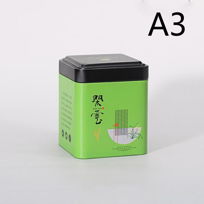 Mini Square Tinplate Storage Box Sealed Tea Caddy Small Coffee Jar Tea Leaves Container Cans Small Spices Storage Boxes
