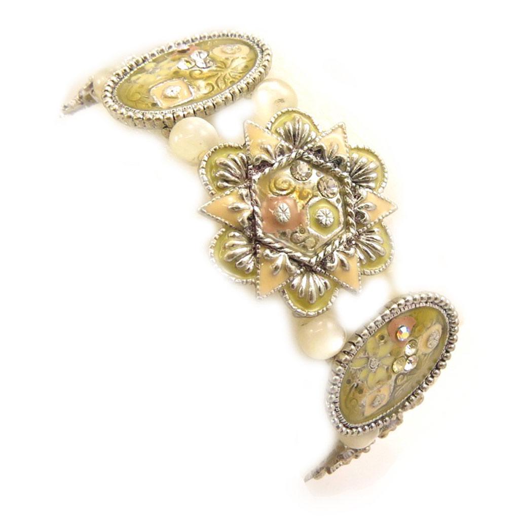 Les Trésors De Lily [E5826] - White 'Aliénor' Designer Bracelet