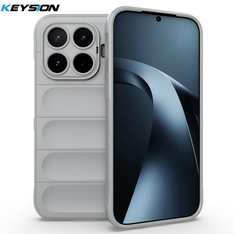 KEYSION Heavy Duty Shockproof Matte Phone Case for Xiaomi 17T Pro 5G Anti-skid Soft Silicone Phone Back Cover for Xiaomi 17T 5G