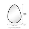 Organic Pebble Wall Mirror | Black Metal Frame 130cm