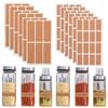 36/96pcs Waterproof Cork Wooden Labels Stickers Self-adhesive Packaging Sealing Tag  Refrigerator
