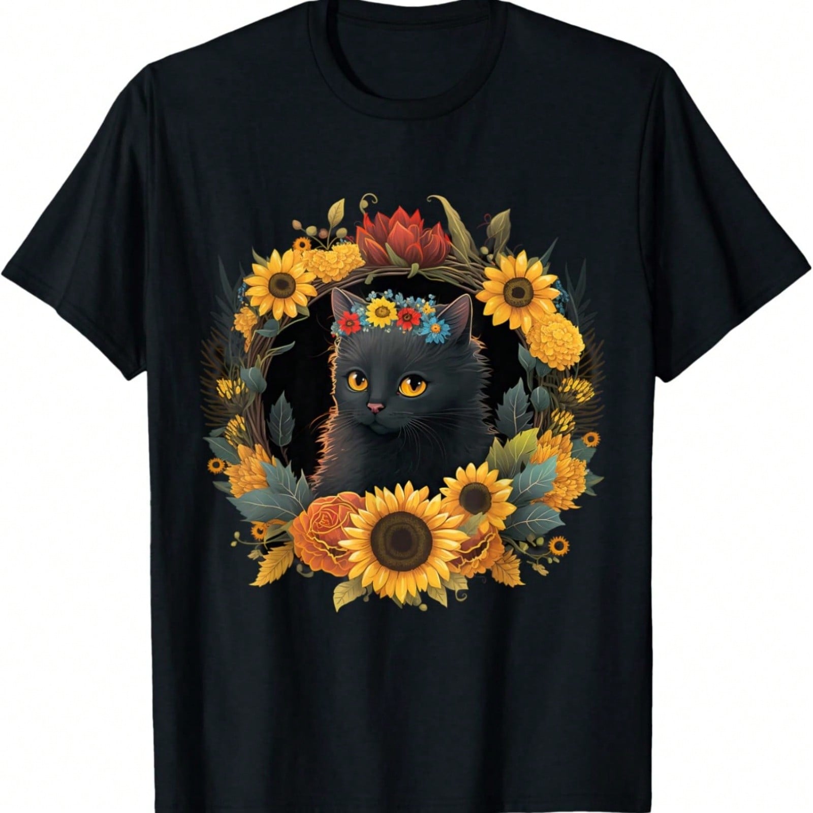 Sunflower Cat Mom Mother - Birman Cat T-Shirt S разноцветный