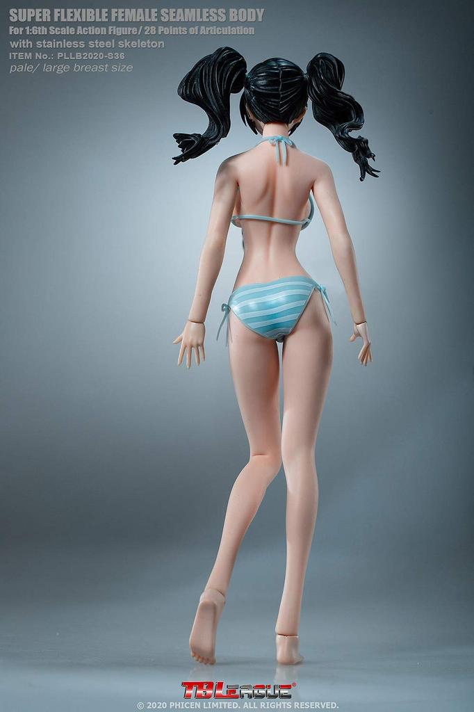 OBEST TBLeague Figure 2D Girl Body Super Flexible Seamless White Skin Head 1/6 PLLB2020-S36A (S36A Included)