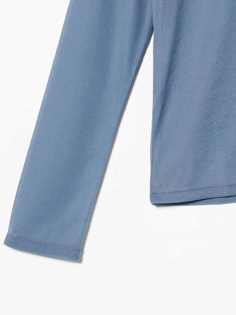 Ray Beams Women's Long Sleeve Tee with Sheer Center Seam, Blue, Free Size