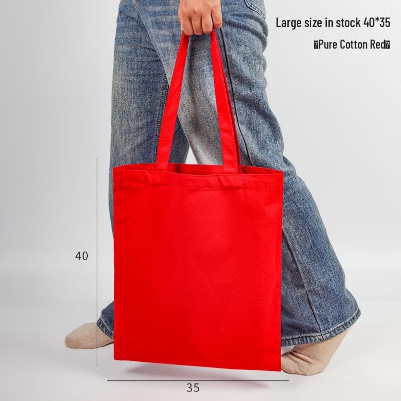 Customizable White Canvas Tote Bag with High-End Feel