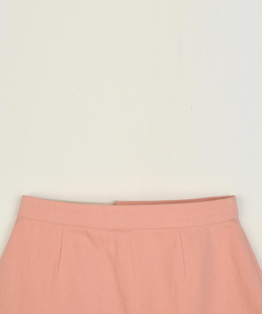 High School Disco Coated Color Block Skirt_Coral