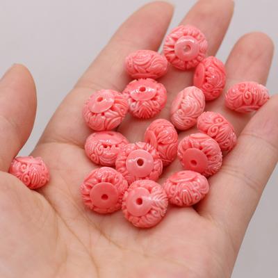 10 Teile/los Natürliche Rote Koralle Durch Loch Perlen Oblate Lose Abstand Perlen für Schmuck Machen DIY Handgemachte Halskette Armband Zubehör
