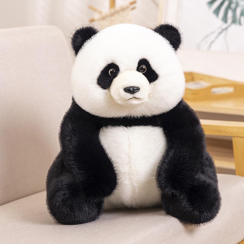 

Large Panda Plush Toy: Cute Gift for Girlfriend, Holiday Present 28cm чёрный/белый