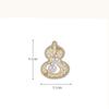 New Chinese Style Hollow Gourd Pearl Elegant Suit Brooch For Women Clothing Coat Corsage Jewelry Accessories Gifts