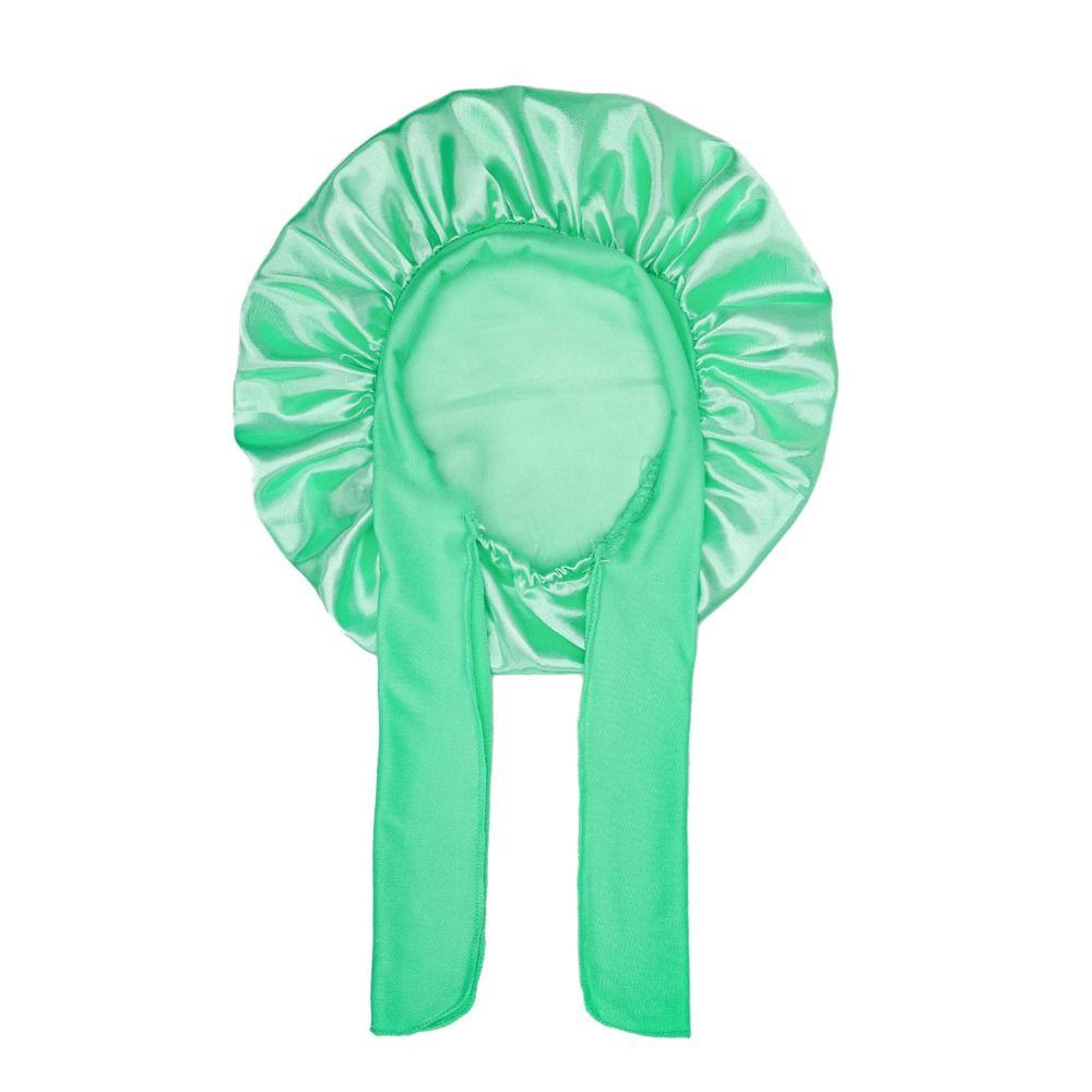 Adjustable Elastic Silk Sleeping Cap Tie Band Hair Protection Bonnet For Curly Natural Hair
