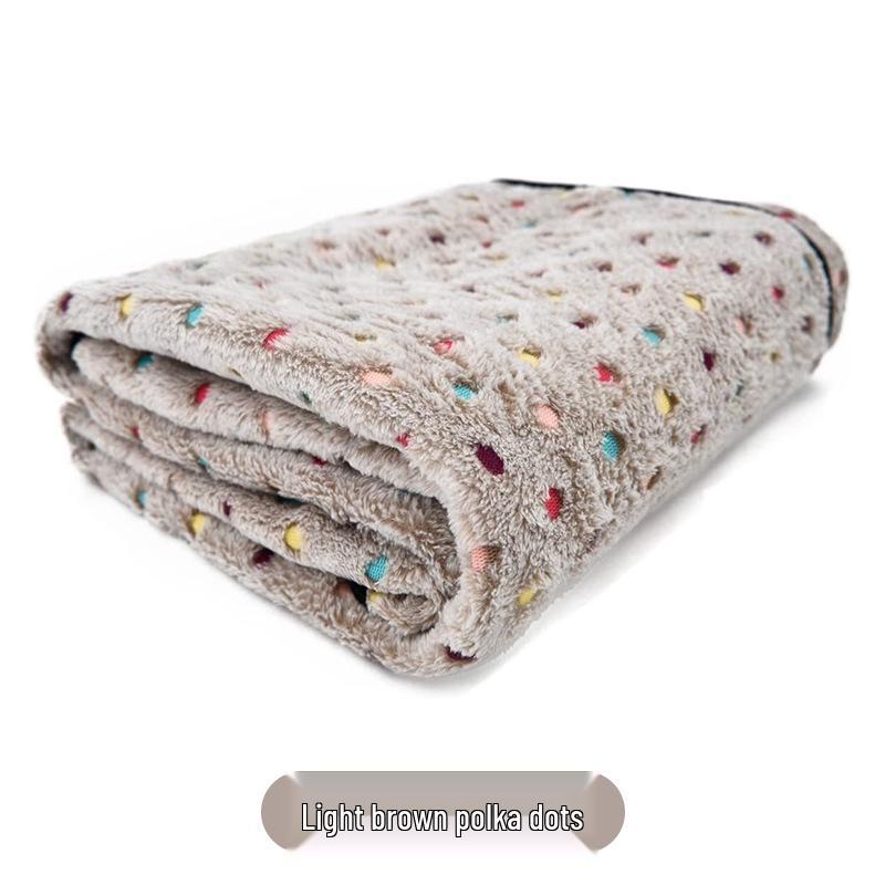 Coral Fleece Flannel Pet Blanket - Cozy Mat for Dogs & Cats