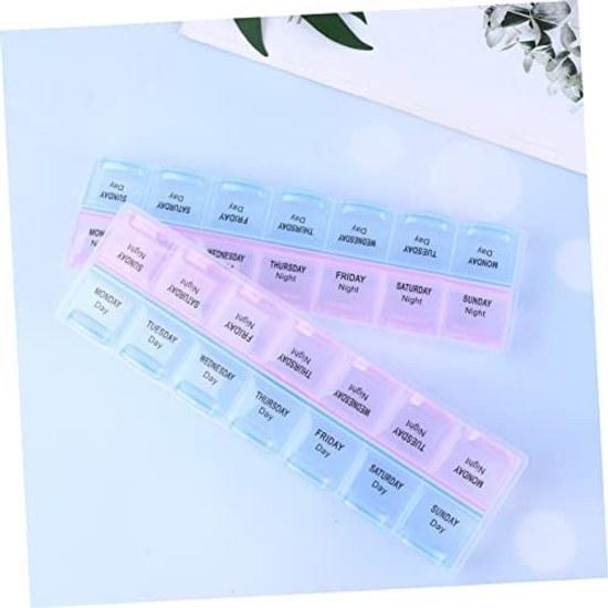 Generic 2-piece case weekly portable storage box lightweight design organizing tablets jewelry small items.