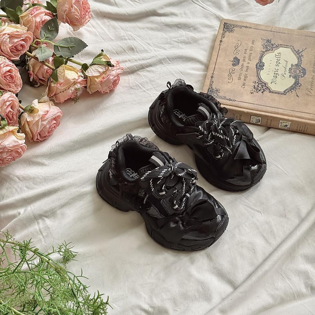 XSHX retro court wind function sneakers girls cushioning support Velcro design double mesh autumn and winter breathable