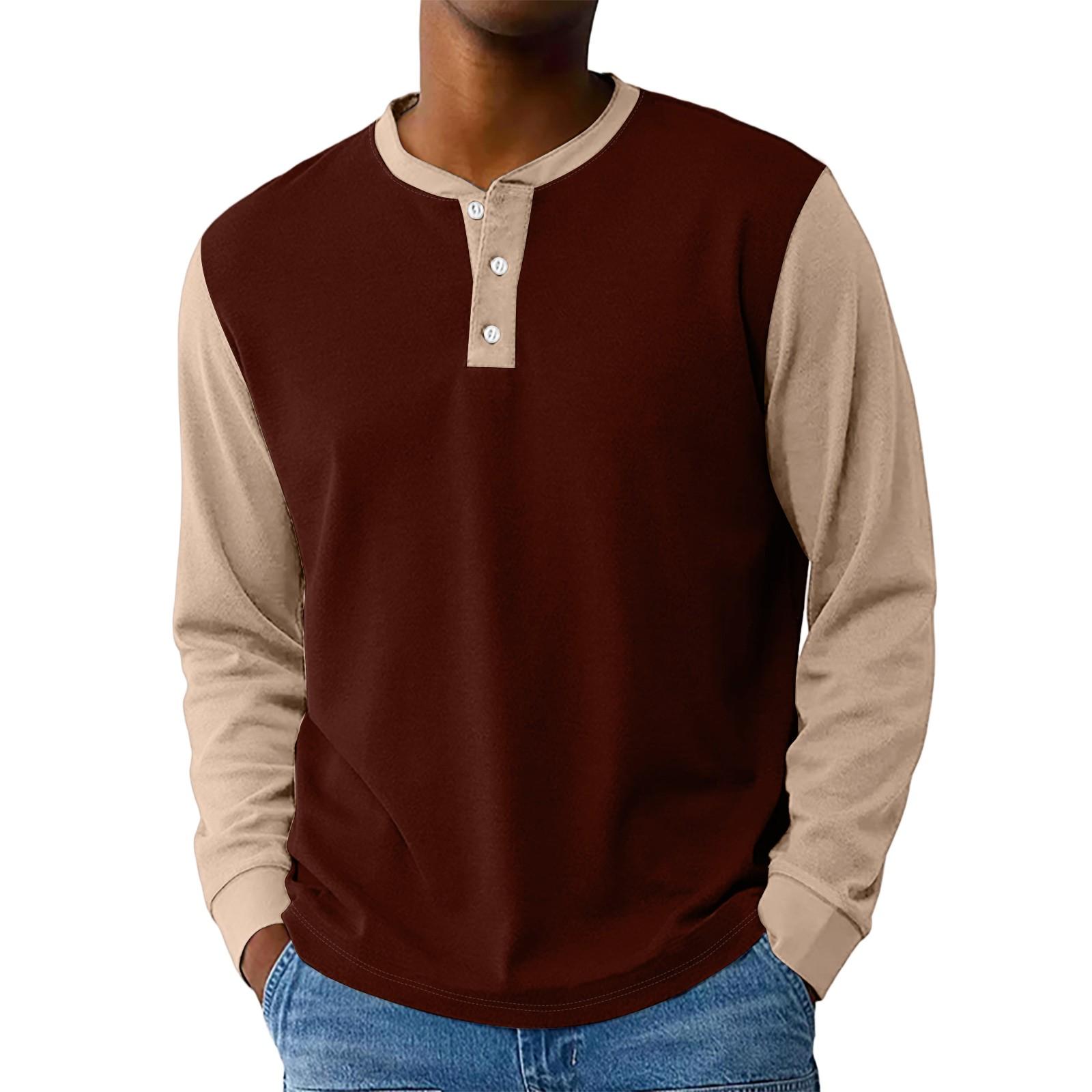 

Мужская свободная повседневная толстовка с длинными рукавами, лацканами и застежкой-молнией XL винный