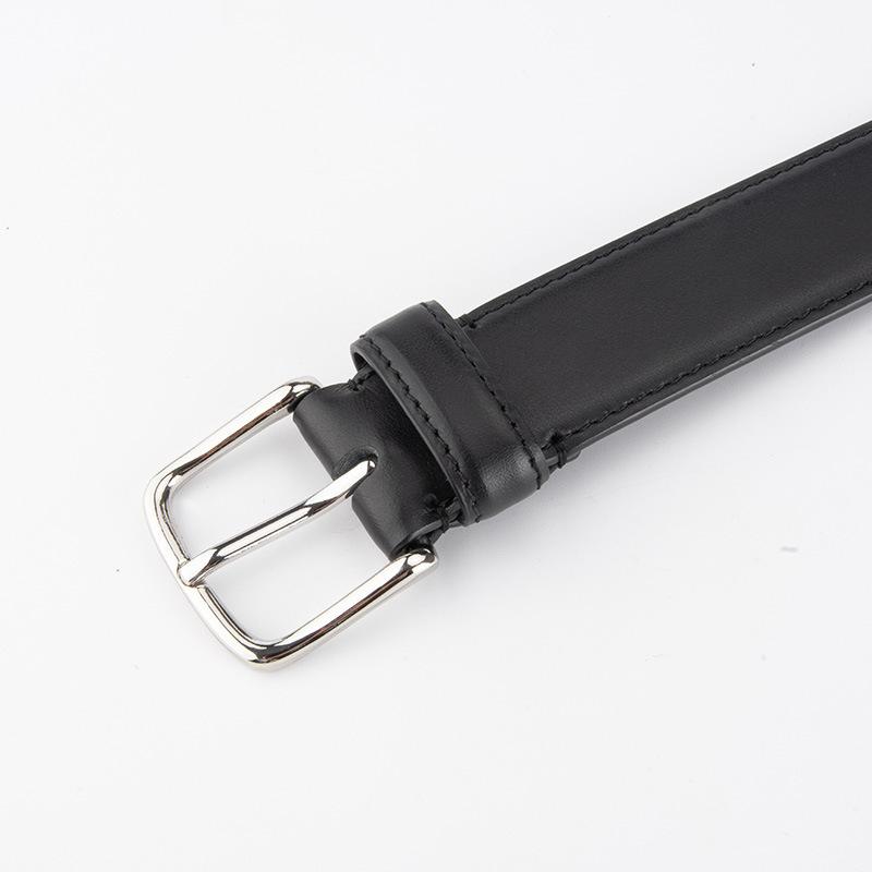 Women'S First Layer Cowhide Leather Belt Simple Belt Decorative Trousers Jeans Belt