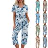 2 Piece Sets For Women Summer Short Sleeve Top And Pants With Pockets Workout Soft Sets