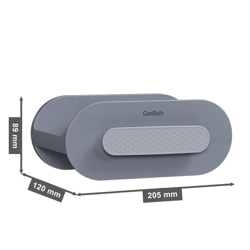 Полка для фена, настенная полка для хранения туалета с бесплатным ударом в ванной комнате серый