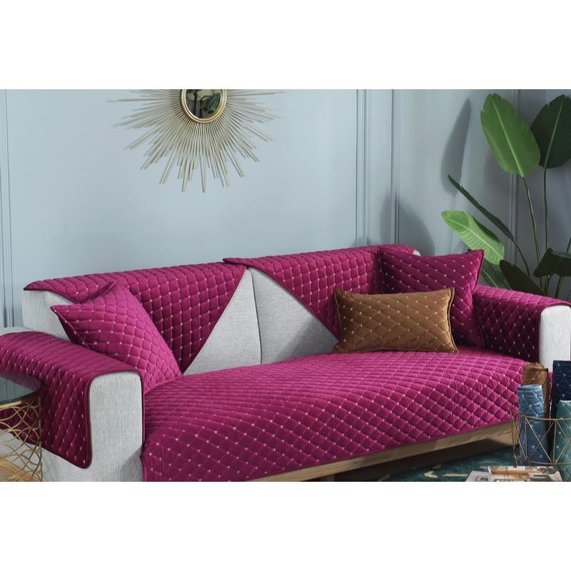 

Осенне-зимний супермягкий утолщенный голландский бархатный стеганый диванный чехол для диванной подушки в скандинавском стиле с простым однотонным рисунком 70*70