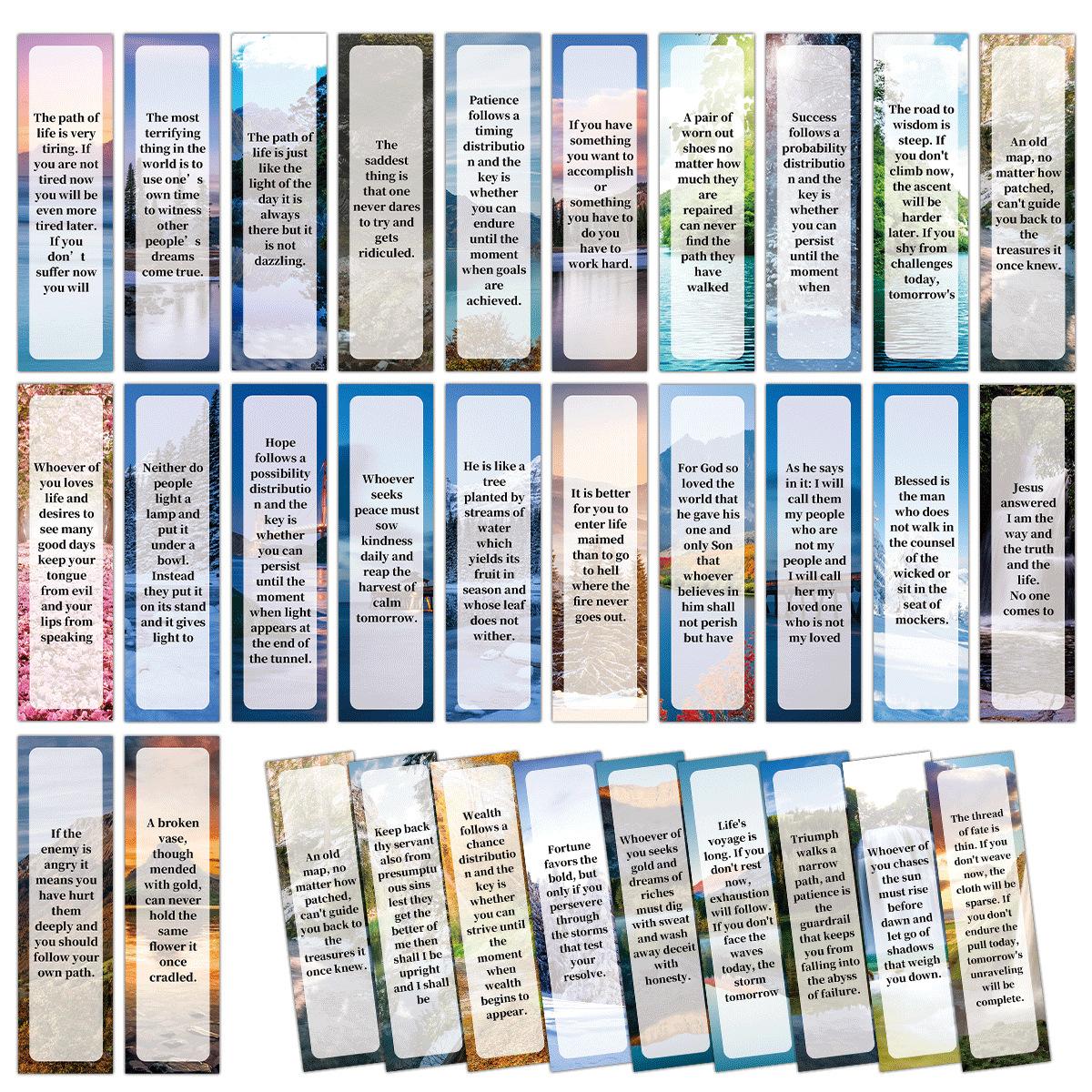 

Набор из 30 вдохновляющих цветочных закладок оптом для выпускного, к школе, классические подарочные карточки