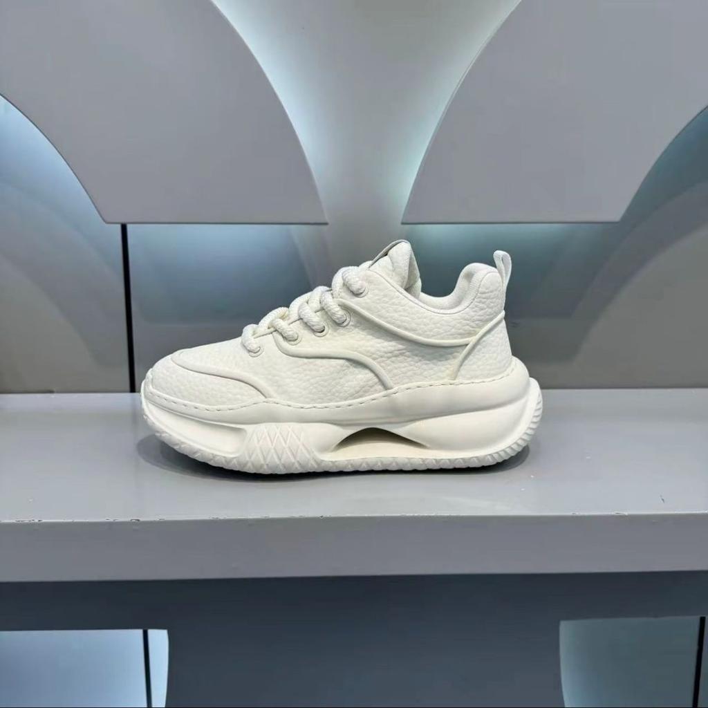 Neue Designer Herren Freizeitsport Laufschuhe Echtes Leder Klobige Sneaker Street Cool Dicksohlige Sportschuhe