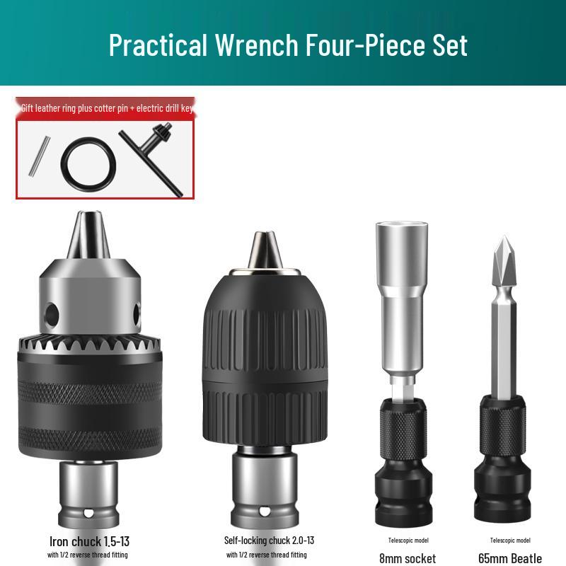 Multi-Functional Electric Drill Chuck and Air Impact Wrench Adapter