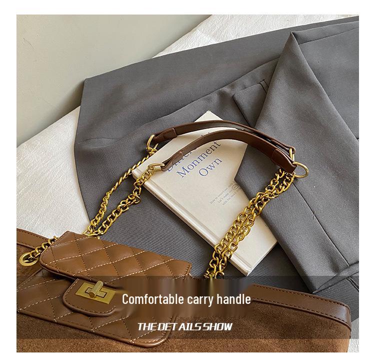 2025 Women's Fashion Textured Large-Capacity Frosted Chain Shoulder & Crossbody Tote Bag