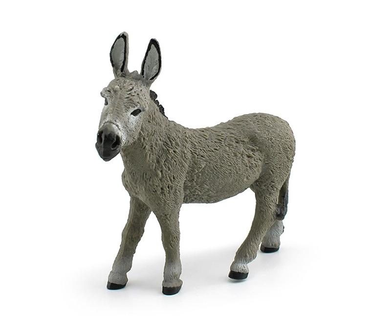 1pcs Realistic Donkey Animal Figurines Toy Figures Solid Grey Mule Models Farm Animal Toys Static PVC Decor Crafts