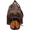 24 Inch Genuine Leather Duffel | Travel Overnight Weekend Leather Bag | Sports Gym Duffel for Men With Leather Toiletry Combo