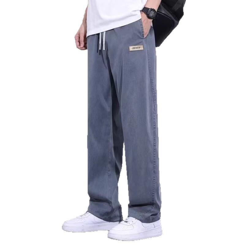 Chaolun Bu Tencel Summer Men's Casual Pants Thin Loose Teen Straight Men's Pants Sports Casual Pants Men's
