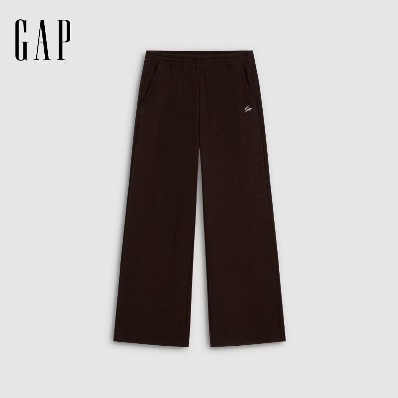 Gap Women's Fleece Embroidered Logo Wide-Leg Sweatpants
