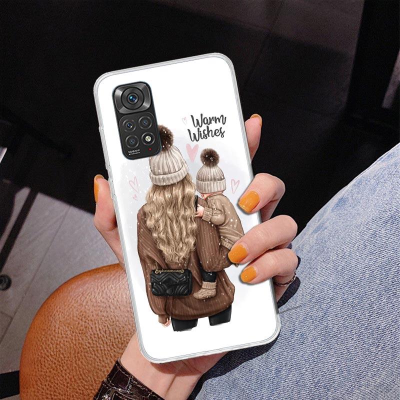 Baby Mom Girls Phone Case For Xiaomi Redmi Note 15 14 13 12S 12 11 Pro Plus 14S 11S 11E 10 10S 11T 5G Personalized Cover Redmi N