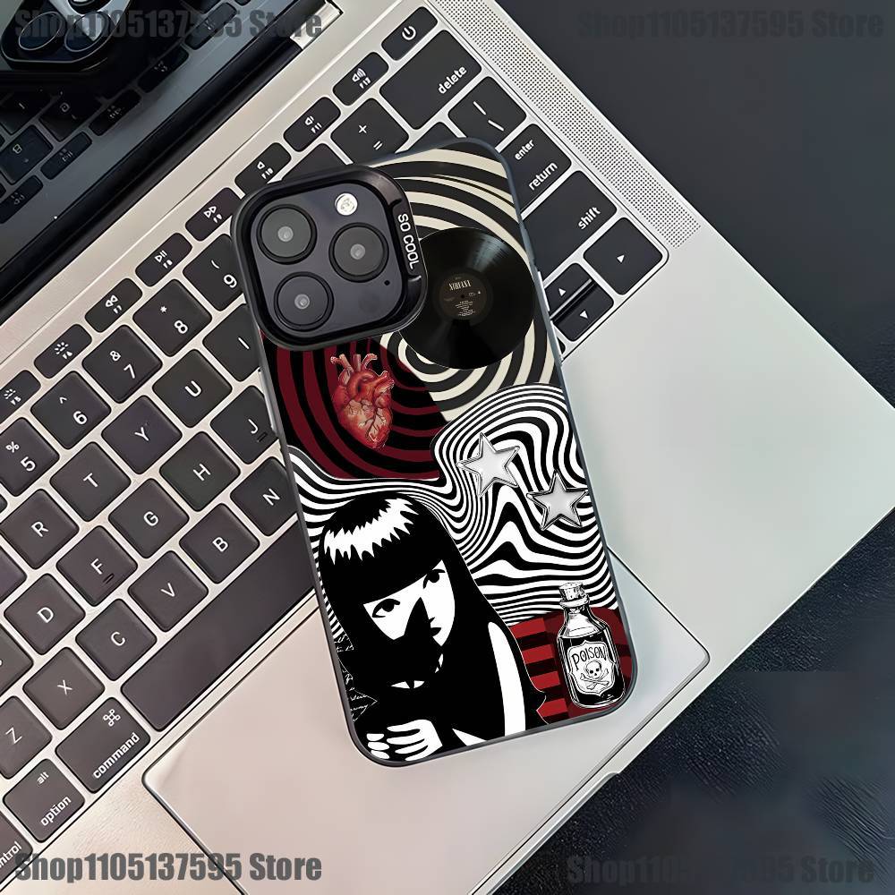 E-Emily The Strange Phone Case For iPhone 17,16,15,14,13,12,11,Pro,XS,Max,Plus,Mini,SE4,E Black Matte Shockproof Cover
