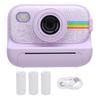 1080P Instant Print Camera 48MP 1920x1080 LED Flashlight 2.0 Inch IPS Screen Printing Camera Purple