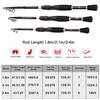 Sougayilang 1.8-2.4m Cannes à pêche télescopiques Ultra légères Spinning Casting Canne en carbone Accessoires de pêche Poids du leurre 10-30g