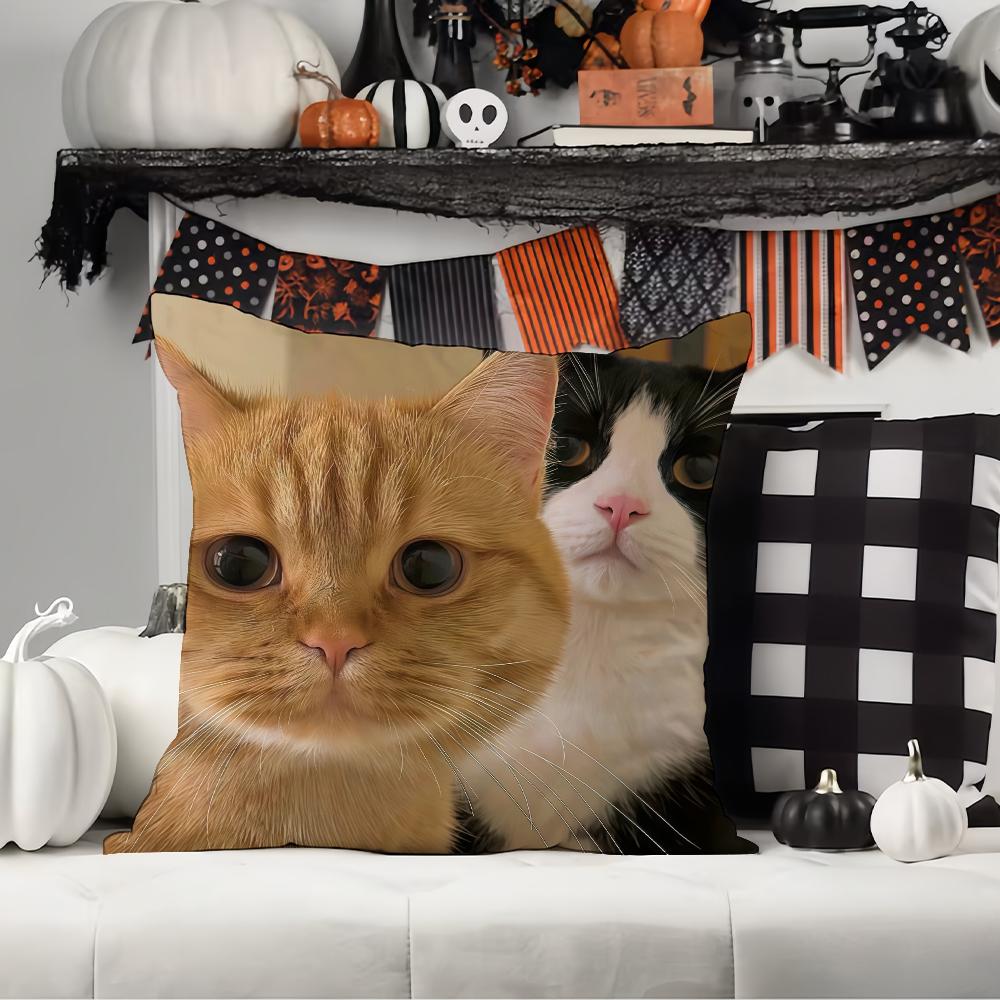 Cute Animal Cat Pillow Case Office Cushions Suitable For Sofa Car Bedroom Decorative Cushion Cover