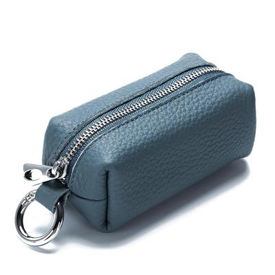 Moeda Chave Moeda Mini Com Chave Grande Carteira, Estojo, Estojo, Carteira, Compacto, Portátil, Anel, Capacidade, Feminino (Azul)
