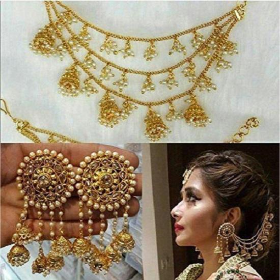 Fashion Latest Stylish Fancy Gold Plated Traditional Earring for Women