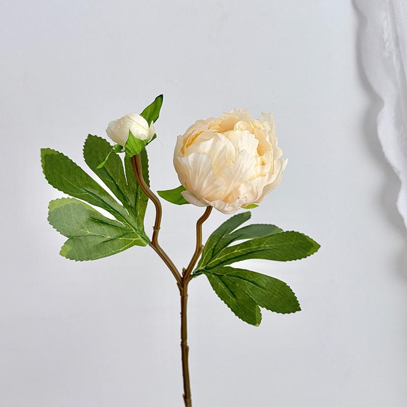 Pivoine rose artificielle à double tête pour la décoration de la maison, de l'hôtel ou de la photographie