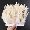 1 Meter Balck Rooster Hair Natural Feathers  Trim Fringe 13-18cm Ribbon for Sewing Clothing Party Decorations Craft Accessories