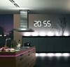 VANGOOD LED Wall Mount Digital Clock 3D 3D Wall Clock with Remote Control and USB Power Adapter - (Black)