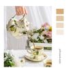 3pcs/set Vintage Coffee Cup Set,Tea Service - 2 Tea Cups, 1 Tea Pot,afternoon Tea, Lemon Butterfly Decorative CeramicTea Cups and Saucer for Home