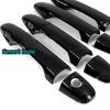 For 12-16 Subaru Impreza Glossy Black Smart Keyless Side Door Handle Cover Trim